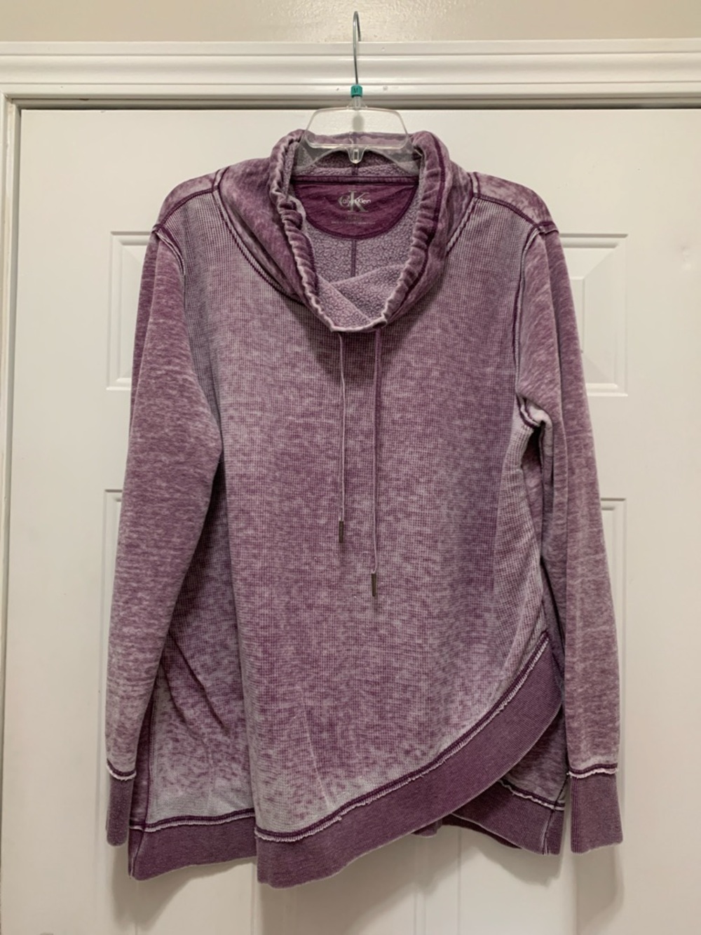3/$15 Calvin Klein Heathered Plum Cotton Blend Pullover Size XXL